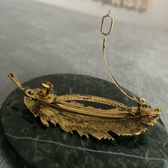 Feather gold hair pin - Picture 4 of 4